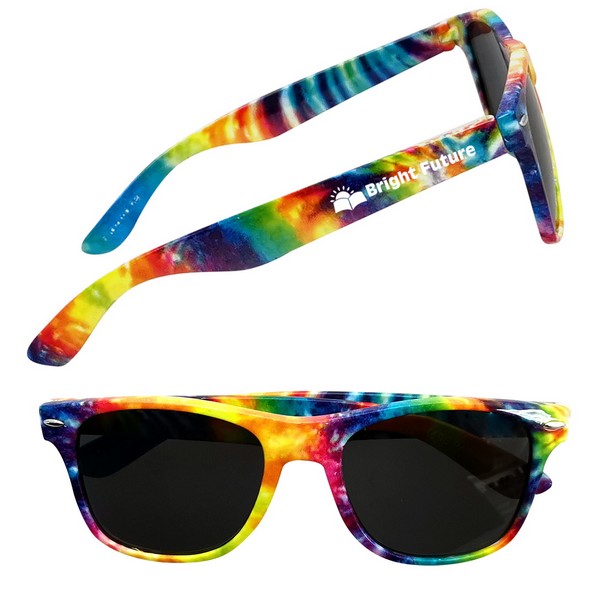 GH6294 Tie-Dye Malibu Sunglasses With Custom Im...